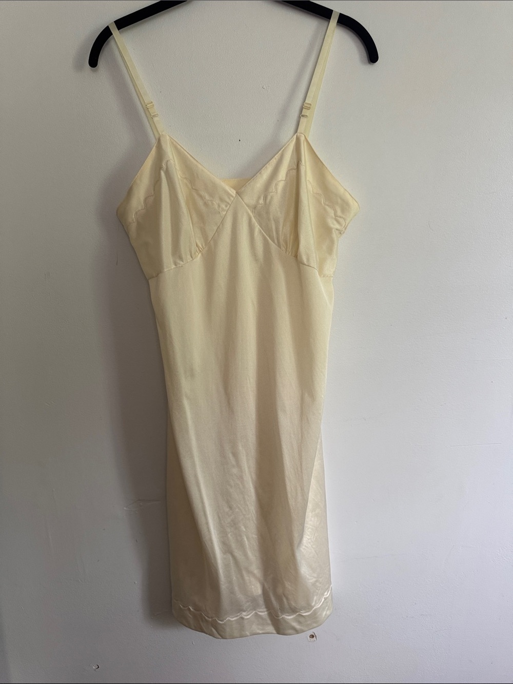 Vintage Richform Cream Slip Dress with Adjustable Straps